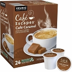 Cafe Escapes K-Cup Cafe Caramel Coffee - Compatible with Keurig Brewer - K-Cup - Cafe Caramel - 24/Box - 4 / Carton