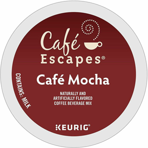 Cafe Escapes K-Cup Cafe Mocha - Compatible with Keurig Brewer - K-Cup - Cafe Mocha - 24/Box - 4 / Carton
