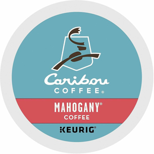 Caribou Coffee K-Cup Mahogany Coffee - Compatible with Keurig Brewer - Dark - K-Cup - Mahogany - 24/Box - 4 / Carton