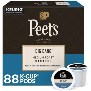 Peet's K-Cup Big Bang Coffee - Compatible with Keurig Brewer - Medium - K-Cup - Big Bang - 22/Box - 4 / Carton