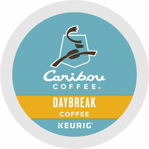 Caribou Coffee K-Cup Daybreak Coffee - Compatible with Keurig Brewer - Light - K-Cup - Daybreak - 24/Box - 4 / Carton