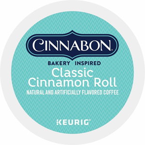 Cinnabon K-Cup Classic Cinnamon Roll Coffee - Compatible with Keurig Brewer - Light - K-Cup - Classic Cinnamon Roll - 24/Box - 4 / Carton