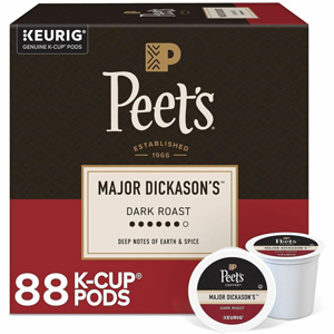 Peet's K-Cup Major Dickason's Blend Coffee - Compatible with Keurig Brewer - Dark - K-Cup - Major Dickason's - 22/Box - 4 / Carton
