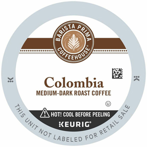 Barista Prima K-Cup Colombia Coffee - Compatible with Keurig Brewer - Medium/Dark - K-Cup - Colombia - 24/Box - 4 / Carton