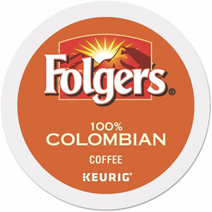 Folgers K-Cup 100% Colombian Coffee - Compatible with Keurig Brewer - Medium - K-Cup - Colombian - 24/Box - 4 / Carton