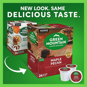 Green Mountain Coffee Roasters K-Cup Maple Pecan Coffee - Compatible with Keurig Brewer - Light - K-Cup - Butter Pecan - Kosher - 24/Box - 4 / Carton
