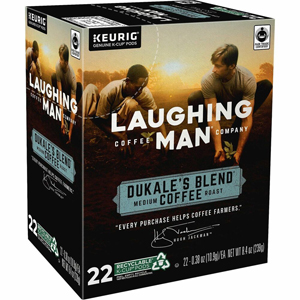 LAUGHING MAN K-Cup Dukale's Blend Coffee - Compatible with Keurig Brewer - Medium - K-Cup - Dukale's Blend - Kosher - 22/Box - 4 / Carton