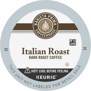Barista Prima Coffeehouse K-Cup Italian Roast Coffee - Compatible with Keurig Brewer - Dark - K-Cup - Italian Roast - Kosher - 24/Box - 4 / Carton
