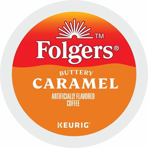 Folgers K-Cup Buttery Caramel Coffee - Compatible with Keurig Brewer - Medium - K-Cup - Buttery Caramel Coffee - 24/Box - 4 / Carton