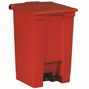 Rubbermaid Commercial Step On Container - Step-on Opening - Overlapping Lid - 12 gal Capacity - Touchless/Manual - Bacteria Resistant, Puncture Resistant, Heavy Duty, Pedal Control - 21.1