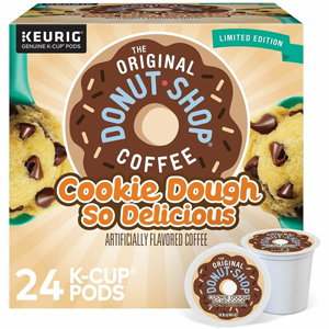 The Original Donut Shop K-Cup Cookie Dough So Delicious Coffee - Compatible with Keurig Brewer - Light - K-Cup - Cookie Dough So Delicious - Kosher - 24/Box - 4 / Carton
