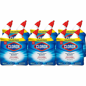 Clorox Toilet Bowl Cleaner with Bleach - For Toilet, Toilet Bowl - 24 fl oz (0.8 quart) - Rain Clean Scent - Recommended For: Stain Remover, Odor Remover, Bacteria Remover, Germs Remover, Mold Remover, Mildew Remover - Deodorize, Disinfectant, Phosphorous