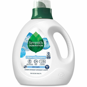 Seventh Generation Natural Laundry Detergent - For Laundry, Washing Machine - Liquid - 135 fl oz (4.2 quart) - Free & Clear Scent - 33 Loads - Recommended For: Stain Remover - Enzyme Activated, Hypoallergenic, Kosher, Fragrance-free, Dye-free, Bio-based, 