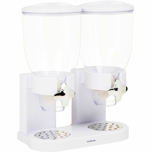 Mind Reader Double Cereal Dispenser - Food, Food Storage, Storing - White - 1 Each