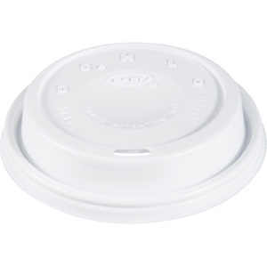 Dart Cappuccino Domed Lid - Dome - Plastic - White - 100/Bag - 1000 / Carton