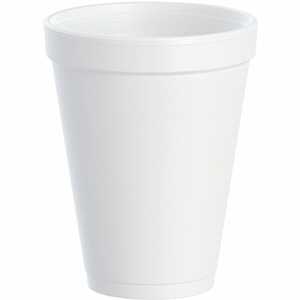Dart J Cup 12 oz Insulated Foam Cups - 12 fl oz - White - Foam - Coffee, Soft Drink, Hot Cider, Hot Chocolate, Juice, Cappuccino, Tea, Cold Drink - 25/Bag - 40 / Carton