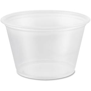 Dart 4 oz Conex Complements Portion Containers - Serving, Transporting - White, Clear - Polypropylene Body - 125/Pack - 20 / Carton