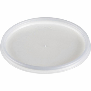 Dart Lids for Foam Cups and Containers - Round - Foam, Plastic - Translucent - 100/Bag - 10 / Carton