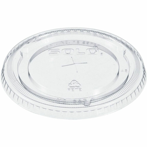 Dart 12-24 oz PET Plastic Straw-Slotted Lid - Clear - Storing - 3.9