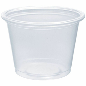 Dart 1 oz Conex Complements Portion Containers - Serving, Transporting - White, Clear - Polypropylene Body - 125/Pack - 20 / Carton
