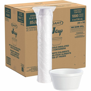 Dart Foam Food Containers - Serving - White - Foam Body - 50 Bag - 20 / Carton