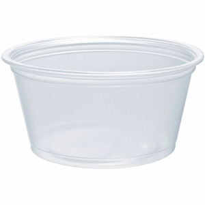Dart 2 oz PP Plastic Portion Container - Contact Clear - Food, Sauce, Salad - Microwave Safe - Clear - Plastic, Polypropylene Body - 125/Pack - 20 / Carton