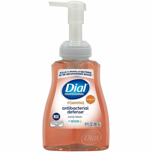 Dial Professional Antibacterial Defense Foaming Handwash - Spring Water Scent - 10 fl oz - Pump Dispenser - Bacteria Remover - Hand, Household - Antibacterial - Orange - Sulfate-free, Paraben-free, Phthalate-free, Silicone-free, Cruelty-free - 8 / Carton