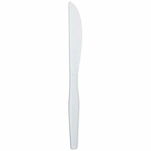 Karat Knife, Med-Heavy Weight/White - Knife - Knife - Restaurant, Cafeteria - Plastic, Polystyrene - White - 1000 / Carton