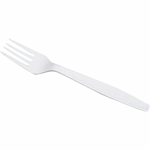Karat Wrapped Fork, Heavy-Weight/White - Fork - Fork - Restaurant, Cafeteria - Polypropylene Plastic - White - 1000 / Carton