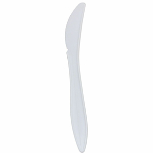Karat Knife Med-weight/White - Knife - Knife - Restaurant, Cafeteria - Polypropylene Plastic - White - 100/Box - 10 / Carton