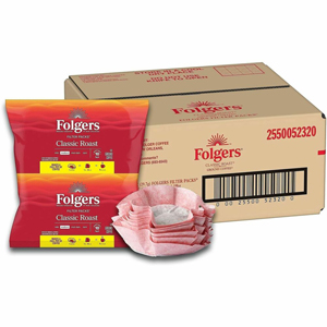 Folgers Filter Pack Classic Roast Ground Coffee Filter Packs - Filter Pack - Classic - 40 / Carton