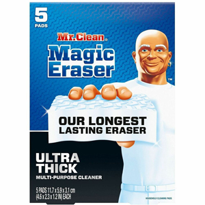 Mr. Clean Magic Eraser Sponge, All Purpose Cleaner, Ultra Thick - For Multi Surface, Multipurpose - Sponge - Recommended For: Grime Remover, Soap Scum Remover, Grease Remover, Dirt Remover, Scuff Mark Remover, Permanent Marker Remover, Stain Remover, Wate