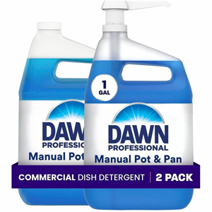Dawn Manual Pot/Pan Detergent - For Multipurpose - Concentrate - Liquid - 128 fl oz (4 quart) - Original Scent - Recommended For: Food Soil Remover, Grease Remover - Long Lasting - Blue - 2 / Carton