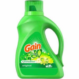 Gain Detergent with Aroma Boost - For Clothes, Washing Machine, Laundry - Liquid - 46 fl oz (1.4 quart) - Original Scent - Recommended For: Odor Remover, Stain Remover, Dirt Remover - Phosphate-free, Long Lasting - Green - 6 / Carton