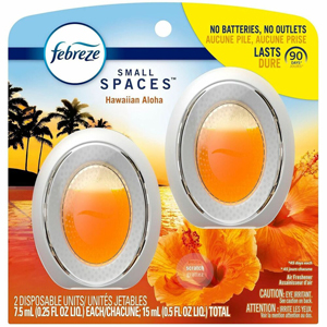 Febreze Small Spaces Disposable Air Fresheners - Liquid - 25 fl oz (0.8 quart) - Hawaiian Aloha - 45 Day - 6 / Carton