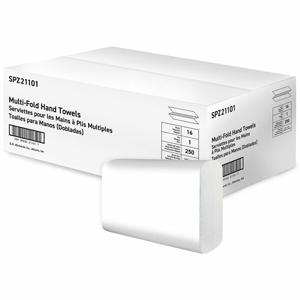 Special Buy Paper Towels Multi-Fold 250 Sheets White - 1 Ply - Multifold - Bright White - Paper, Virgin Fiber - 250 Sheets/Pack - 16 / Carton