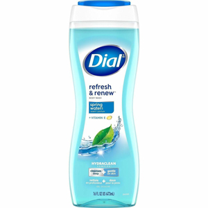 Dial Refresh & Renew Body Wash - Spring Water Scent - 16 fl oz - Body, Skin - Blue - Recycled - pH Balanced, Cruelty-free, Gluten-free, Paraben-free, Phthalate-free, Silicone-free, Sulfate-free - 1 Each