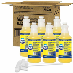 Dawn Pro Hi-Temp Grill Cleaner - For Grill, Kitchen, Commercial - 1 quart - Non-corrosive - Yellow - 6 / Carton