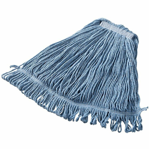 Rubbermaid Commercial Super Stitch Medium Rayon Mop - Medium - Cut Ends, 4-ply, Looped Ends, Tailband, Durable, Launderable - Rayon, Synthetic, Mesh, Yarn - White - 1 Each