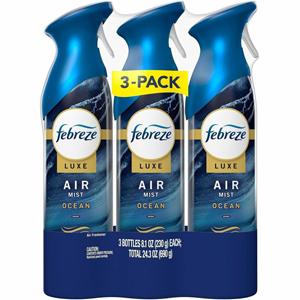 Febreze Air Mist Air Freshener Spray - Spray - 8.1 fl oz (0.3 quart) - Warm Ocean Breeze - Odor Neutralizer, Long Lasting - 4 / Carton