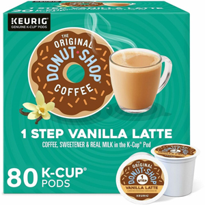 Diedrich K-Cup, Pod TODS 1-Step Latte K-Cups - Dark - K-Cup, Pod - Latte, Colombian, Vanilla - 20 Coffee/Box - 4 / Carton