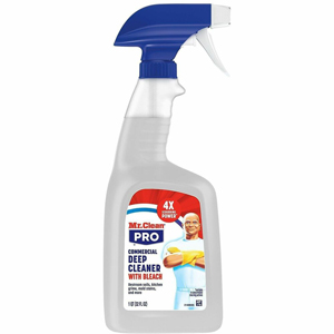 Mr. Clean Deep Cleaner with Bleach - For Multi Surface, Multipurpose - Ready-To-Use - Liquid, Spray - 32 fl oz (1 quart) - Recommended For: Soil Remover, Grime Remover, Mold Remover, Stain Remover, Odor Remover - Alkylphenols-free, Benzene-free, Lead-free