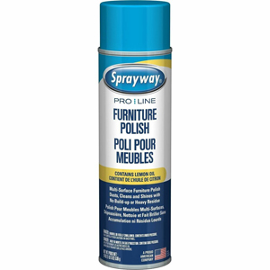 Sprayway Furniture Polish - For Furniture - Foam Spray - 16 oz (1 lb) - Fresh Lemon Scent - Recommended For: Dirt Remover, Dust Remover, Oil Remover, Stain Remover, Smudge Remover - Yellow - 12 / Carton