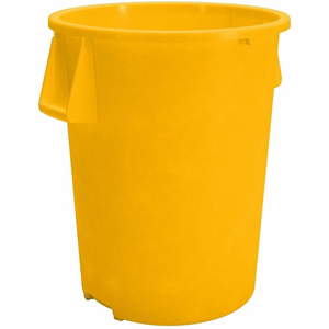 Sparta Bronco Round Waste Containers - Open Top - 44 gal Capacity - Round - Manual - For Food Service - Durable, Reinforced, Stackable, Ergonomic Handle, Recyclable - 31.6