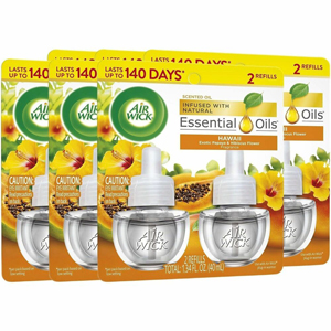 Air Wick Scent Oil Warmer Refill - Oil - 0.7 fl oz (0 quart) - Hawaii Exotic Papaya, Hibiscus Flower - 120 Day - 2 Refills/Pack - 6 / Carton