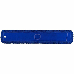 Genuine Joe Fringed Dust Mops - Looped Ends, Machine Washable, Reusable, Launderable - Blue - 1 Carton