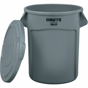 Rubbermaid Commercial Brute Vented Container - 32 gal Capacity - Round - For Commercial - Vented, Heavy Duty, Reinforced, Tear Resistant, Damage Resistant, Contoured Base Handle, Durable, UV Resistant, Warp Resistant, Fade Resistant, Crack Resistant, ... 