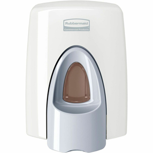 Rubbermaid Commercial 400ml Clean Seat Foam Dispenser - 13.53 fl oz Capacity - Antimicrobial, Push Button, Key Lock, Level Indicator - White