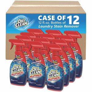OxiClean Max Force Stain Remover - For Laundry, Commercial, Fabric - Spray - 12 fl oz (0.4 quart) - Recommended For: Stain Remover, Grass Stain Remover, Grease Remover, Oil Remover, Ice Cream Remover, Dried-on Food Remover, Blood Remover, Soil Remover, Cl