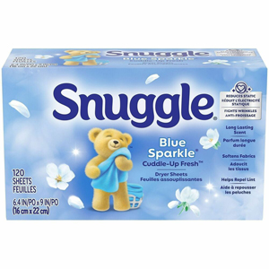 Snuggle Dryer Sheets - For Laundry - Fresh, Blue Sparkle, Floral, Soft Musk Scent - Freshen, Long Lasting - White